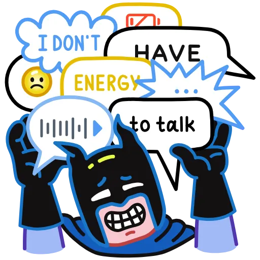 😬 Стикер «Batman vs. Life Crisis» для Telegram