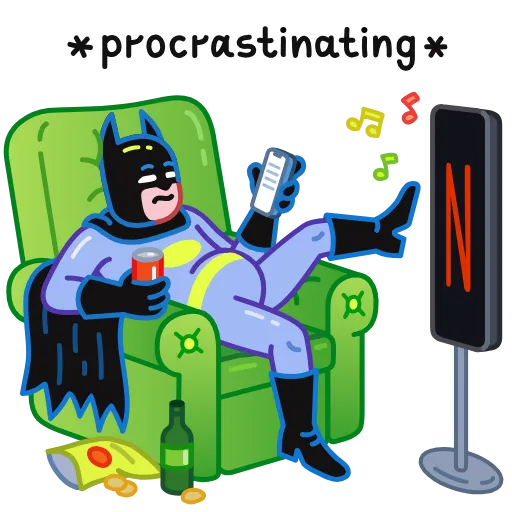 😕 Стикер «Batman vs. Life Crisis» для Telegram