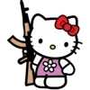 🔫 Эмодзи «Смайлы Hello Kitty и Kuromi» для Telegram