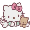 🤍 Эмодзи «Смайлы Hello Kitty и Kuromi» для Telegram