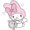 🤍 Эмодзи «Смайлы Hello Kitty и Kuromi» для Telegram