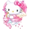 🤍 Эмодзи «Смайлы Hello Kitty и Kuromi» для Telegram