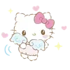 🤍 Эмодзи «Смайлы Hello Kitty и Kuromi» для Telegram