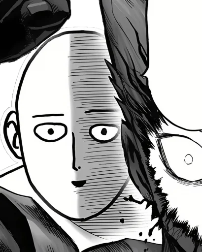 💫 Стикер «Saitama/Garou» для Telegram