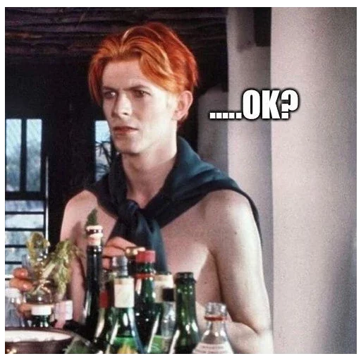 😒 Стикер «David Bowie 5 Дэвид Боуи» для Telegram
