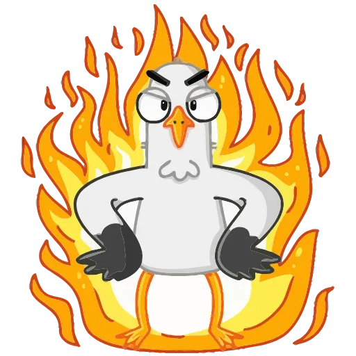 🔥 Эмодзи «Чайка Сэм» для Telegram