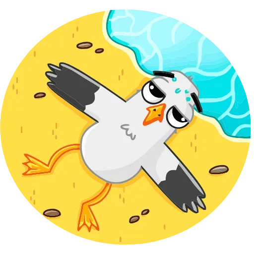 🥵 Эмодзи «Чайка Сэм» для Telegram