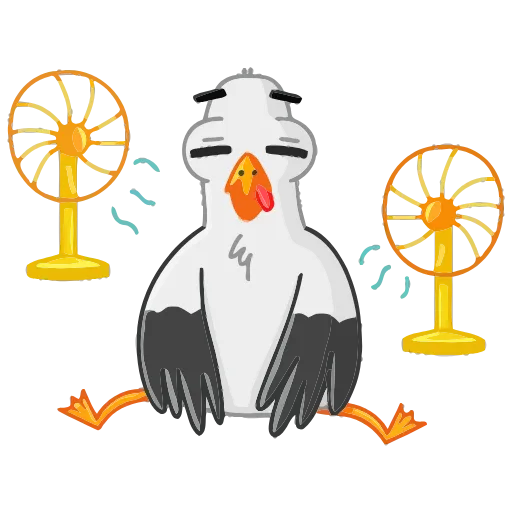 🥵 Эмодзи «Чайка Сэм» для Telegram
