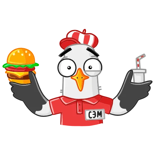 🍔 Эмодзи «Чайка Сэм» для Telegram