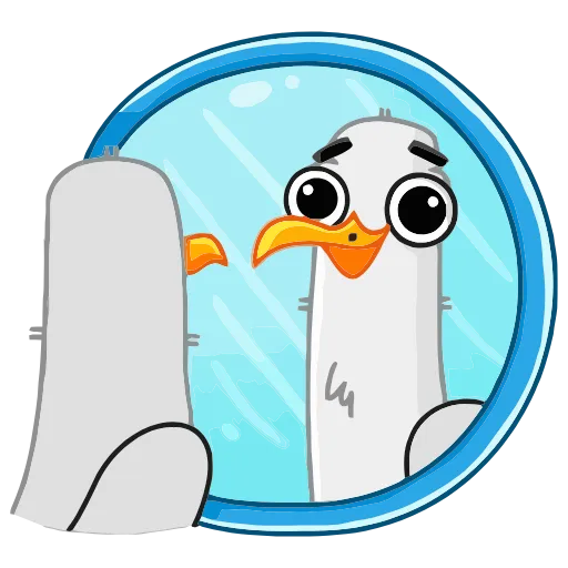 😍 Эмодзи «Чайка Сэм» для Telegram