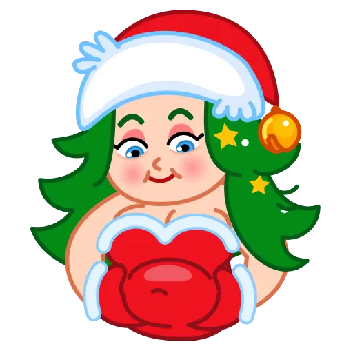 🥲 Стикер «Santa Girl» для Telegram