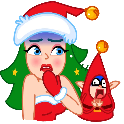 😱 Стикер «Santa Girl» для Telegram