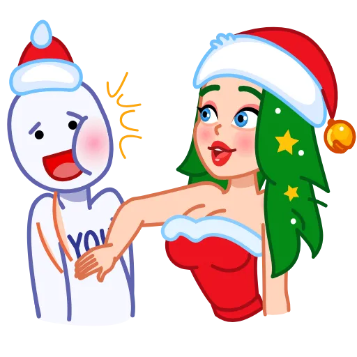 👊 Стикер «Santa Girl» для Telegram