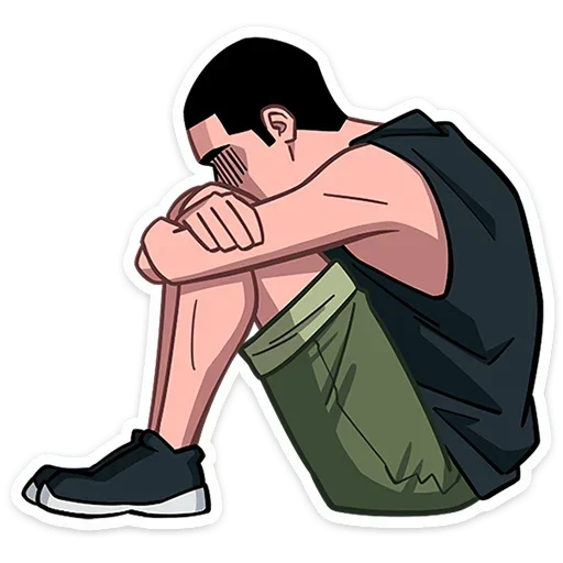 😔 Стикер «Каспер без надписей» для Telegram