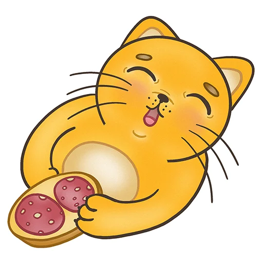 Стикерпак Fat Cat Sardelkin для Telegram — скачать