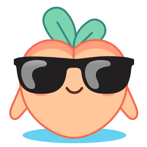 😎 Стикер «Sassy Peach» для Telegram