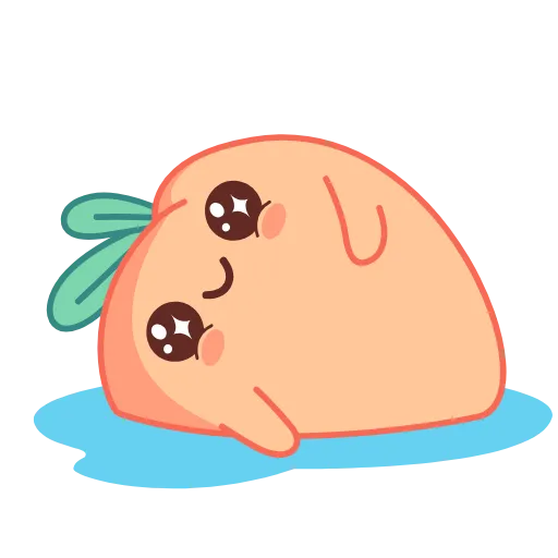 🥲 Стикер «Sassy Peach» для Telegram
