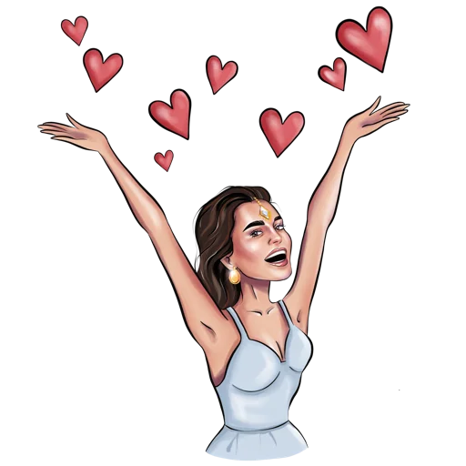 🥰 Стикер «Sati Kazanova (artist Rina Osik)» для Telegram