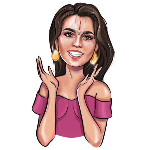 😊 Стикер «Sati Kazanova (artist Rina Osik)» для Telegram