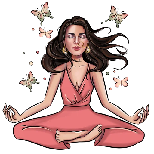 🧘‍♀ Стикер «Sati Kazanova (artist Rina Osik)» для Telegram