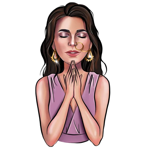 🙏 Стикер «Sati Kazanova (artist Rina Osik)» для Telegram