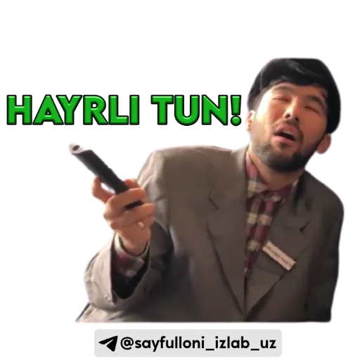😴 Стикер «kanali uchun.» для Telegram