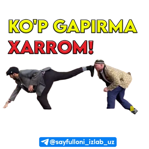 🤕 Стикер «kanali uchun.» для Telegram