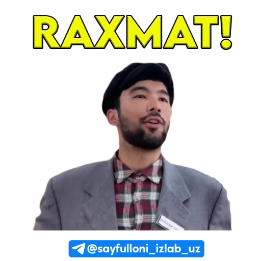 🙌 Стикер «kanali uchun.» для Telegram