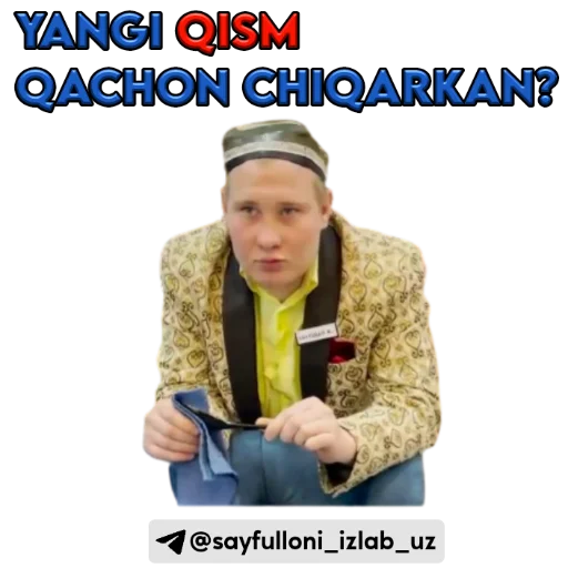 ⁉️ Стикер «kanali uchun.» для Telegram
