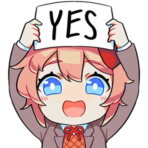 🎊 Стикер «Sayori DDLC8» для Telegram