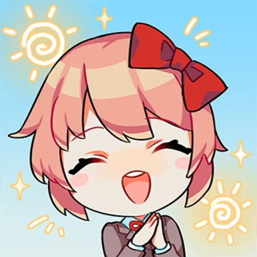 🎊 Стикер «Sayori DDLC8» для Telegram