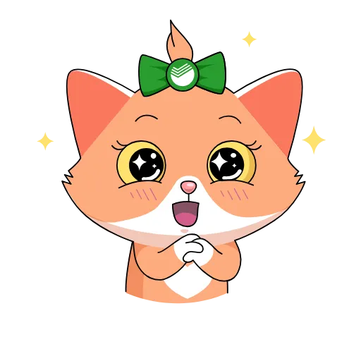 🤩 Стикер «Сберкот обновлен» для Telegram