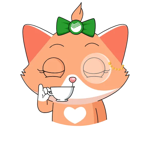 ☕️ Стикер «Сберкот обновлен» для Telegram