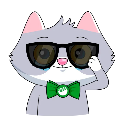 😿 Стикер «Сберкот обновлен» для Telegram