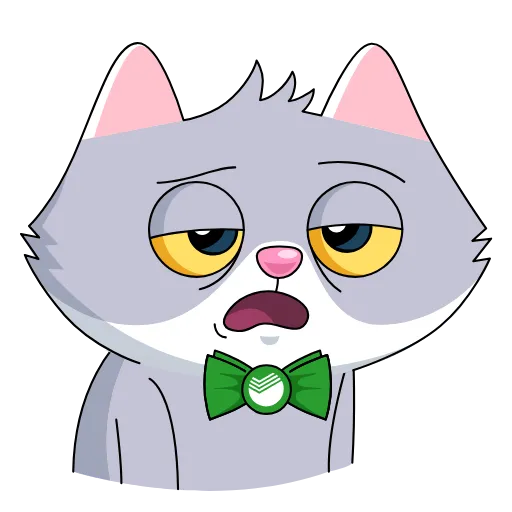 😫 Стикер «Сберкот обновлен» для Telegram