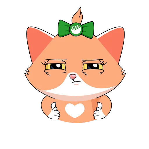 😑 Стикер «Сберкот обновлен» для Telegram