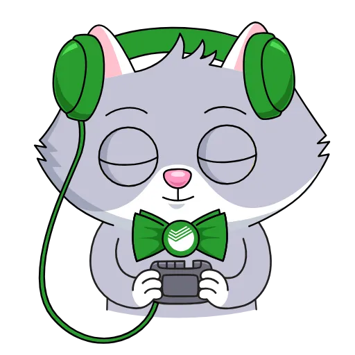 🎧 Стикер «Sbercat and Kitsy» для Telegram