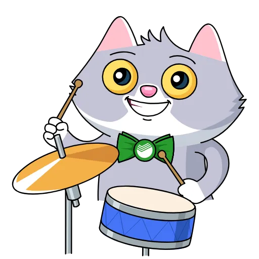 🥁 Эмодзи «СберКот и Куся» для Telegram