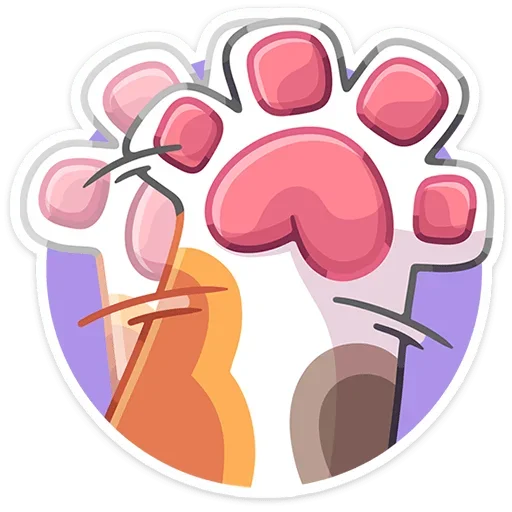 🐾 Стикер «Лапки царапки» для Telegram