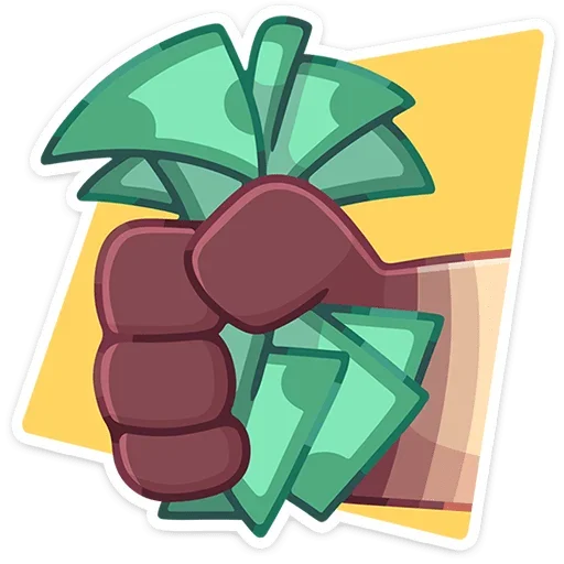 🤑 Стикер «Лапки царапки» для Telegram