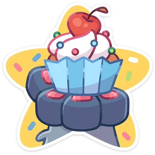 🍰 Стикер «Лапки царапки» для Telegram