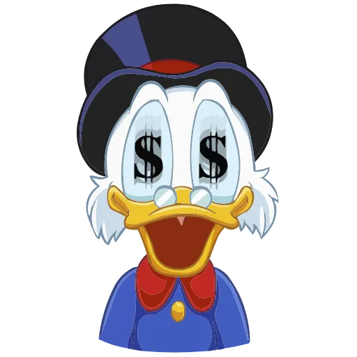 🤑 Эмодзи «Скрудж МакДак» для Telegram