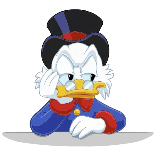 😮‍💨 Эмодзи «Скрудж МакДак» для Telegram