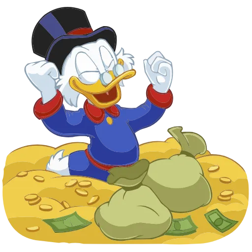 🥳 Эмодзи «Скрудж МакДак» для Telegram
