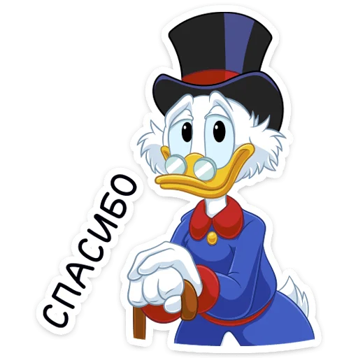 😔 Стикер «Скрудж МакДак» для Telegram