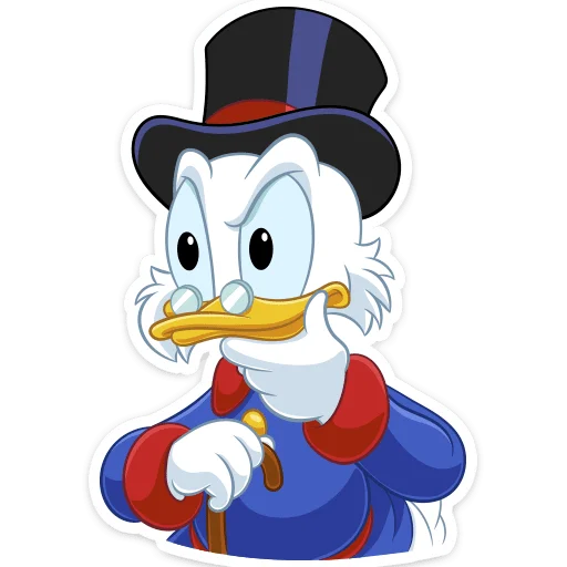 😔 Стикер «Скрудж МакДак» для Telegram