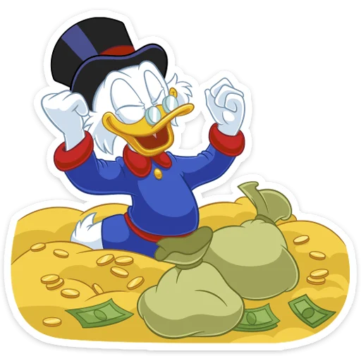 😔 Стикер «Скрудж МакДак» для Telegram