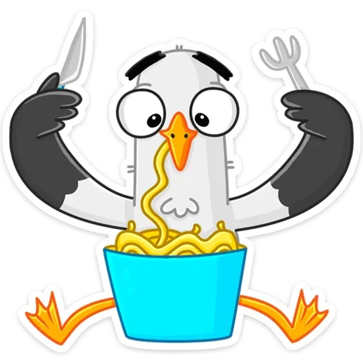 🍝 Стикер «Чайка Сэм» для Telegram