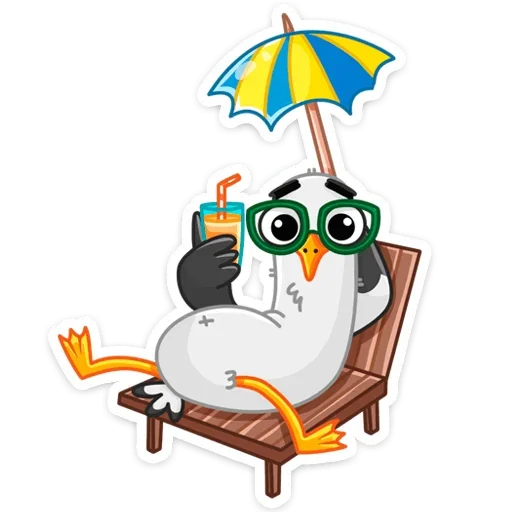 😎 Стикер «Чайка Сэм» для Telegram