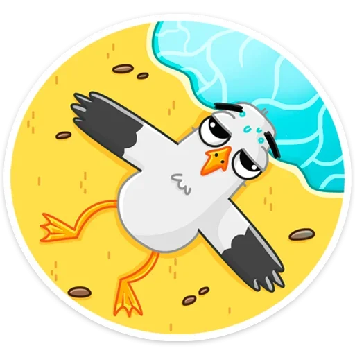 🥵 Стикер «Чайка Сэм» для Telegram